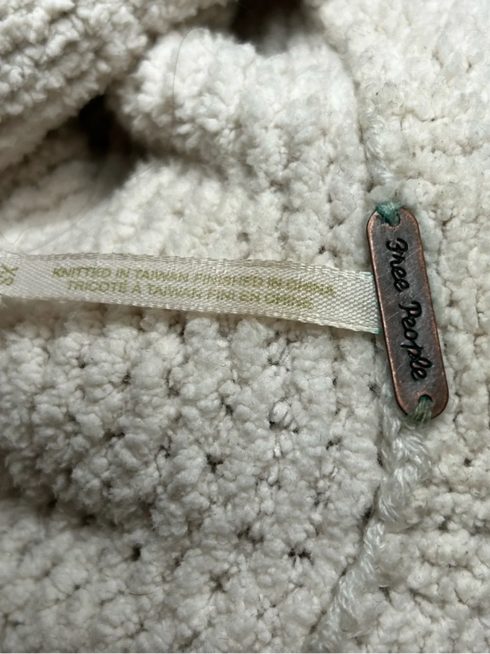Free People "Be Yours" Cowl Neck Chunky Pullover Sweater Oversized Cottagecore - Picture 15 of 17